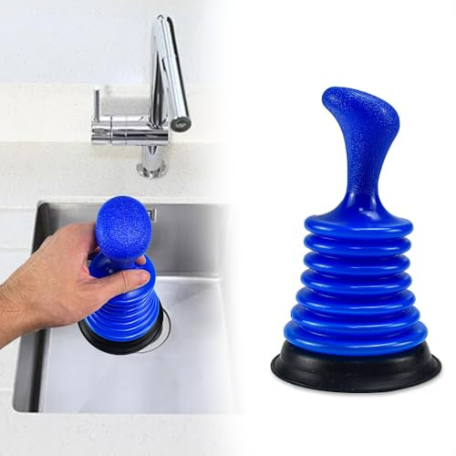 LANSKYLAN Saugglocke Klein Pömpel Abfluss 18cm Pümpel Saugglocke Plunger Sink Maximale Saugkraft Saugglocke für Waschbecken Abflussreiniger Pömpel Pümpel Badewanne für Bad Küche Dusche Toilette