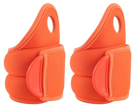 Wizoowip Sport-Gewichtsmanschetten, wasserdicht, atmungsaktiv, ergonomisches Design, Handgelenkgewichte, verstellbare Fitness-Handgewichte für Krafttraining, 1 Paar Orange