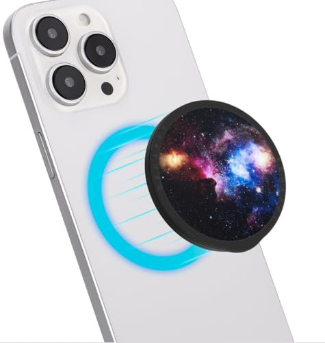 HAOBOBRO Haobobro Supporto per cellulare pieghevole Supporto magnetico per dito - Include anello adattatore per MagSafe - Supporto per impugnatura per smartphone per Samsung, iPhone, Xiaomi, LG, Sony