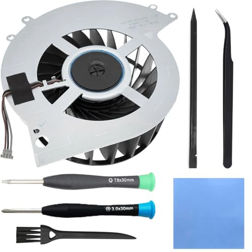 ZHUROUPU für PS4 Ersatz-Innenlüfter Geräuscharm 2500RPM für Sony für PlayStation 4 CUH-1100A CUH-1115A CUH-1000A CUH-1001A 1006A CUH-10XXA CUH-11XXA KSB0912HE CK2M 500G Serie mit Werkzeugsatz