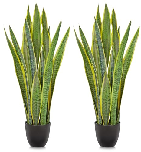 2er-Set Sansevieria Kunstpflanze groß Künstliche Schlangenpflanze 73 cm Wohnzimmer Pflanze Zimmerpflanzen für die Inneneinrichtung im Freien Künstliche Pflanze für den Heimgarten Bürodekoration