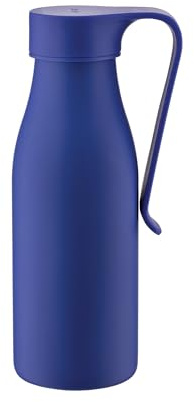 Alessi Away AST01 DAZ - Doppelwandige Thermosflasche mit Infuser und Filter, aus Farbigem 18/10 Edelstahl, 500 ml, Blau