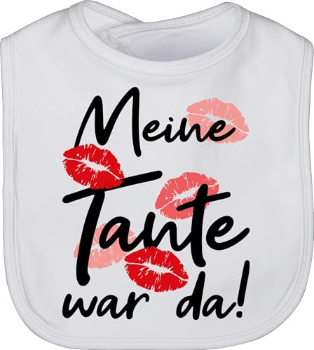 Shirtracer - Baby Lätzchen - Mädchen & Junge - Meine Tante war da - schwarz