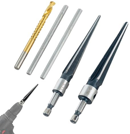 Alesatore per metallo, set di alesatori – 5 pezzi con impugnatura a T – alesatore manuale per fori del ponte, strumento di grattugia rimovibile per barrette di legno, lavoratori del legno