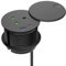 Desk Power Grommet Socket, Airmom Desk Power Socket with USB & USB-C, 80mm Recessed Power Strip PD 20W,Extension Lead Grommet Socket 2m Cable, with Rotatable Protect Cover for Home, Office -Black