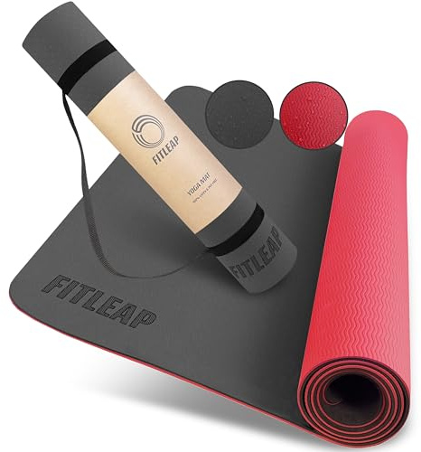 Fitleap Gymnastikmatte 5 mm, rutschfeste Pilates Matte für Yoga und Fitness