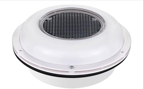 Besramtic Solar Powered Ventilation Fan Plastic without Battery Switch for Marine Boat Yacht RV Truck Home 8.5 Inches