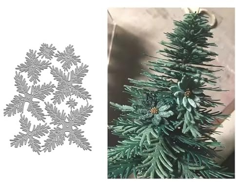 Metall-Stanzschablone mit Weihnachtsbaum, Tannenbaum, Stanzschablonen für Scrapbooking, Karten, Fotoalbum, Basteln, Prägepapier-Stanzformen für Alben, Karten, Scrapbooking