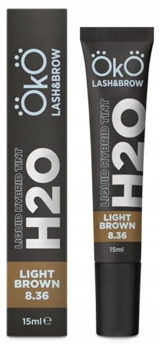 OkO H20 Liquid Hybrid Tint Light Brown 8.36 15 ml | Flüssige Hybridfarbe Light Brown 8.36, 15 ml, für Augenbrauen und Wimpern