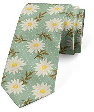 Unedskck Corbata moderna multicolor para hombre, Verde pistacho marfil, Taille unique