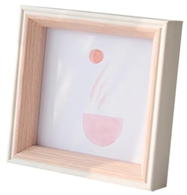 Cornice 3d Cornice for foto quadrata in resina Portafoto 14X14 16X16 19X19cm Cornici for foto in legno for appendere quadri a parete Decorazioni for foto Per Fiore Souvenir(Cream Pink,14.2cm x 14.2cm)