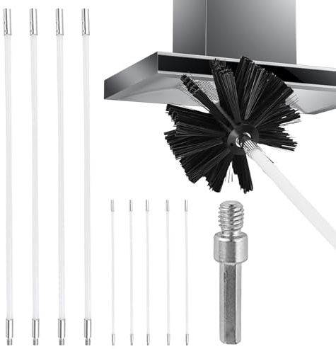 Flexible Chimney Brush - Lint Sweeping Stick, Fireplace Cleaning Brush, Bendable Cleaning Tool for Dryer Channels, Heater Vent Maintenance Tool for Chimney