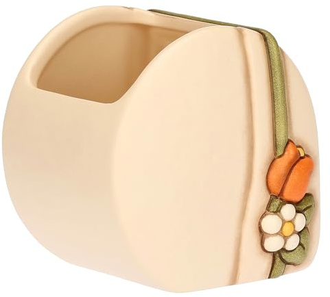 THUN - Porta penne in ceramica Country Bloom - Ceramica,10,4x10x10,4 cm