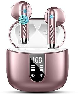 Drsaec Bluetooth 5.4 Kopfhörer, 6D Tiefer Bass In Ear Kopfhörer Kabellos Bluetooth 2026 Neu 56 Std Kabellose Kopfhörer mit 4 ENC Mic, Noise Cancelling Ear Buds, USB-C, IP7 Wasserdicht Sport Ohrhörer