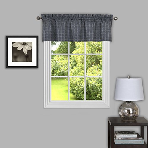 Achim Home Furnishings Sydney Fenster Vorhang Querbehang, 147,3 x 35,6 cm grau