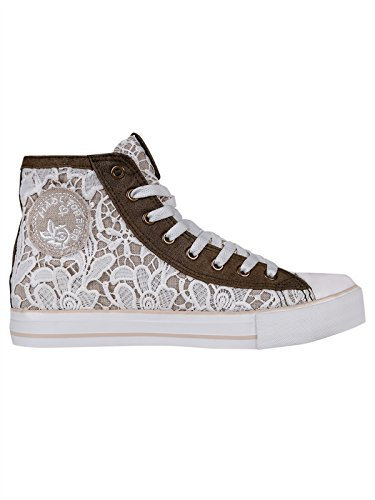 Krüger Damen Trachten Sneaker, Modell: Flower Garden, Art.-Nr. 004150-0-0015, 35,