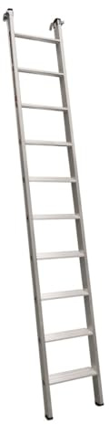 Euroline Alu-Stufenanlegeleiter/Anlegetreppe mit Vario Einhängehaken Nr. 30176-1x10
