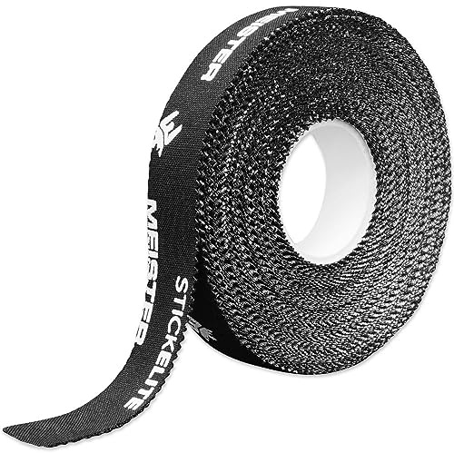 Meister StickElite professionell porös atletisk tejp för fingrar och tår – 15 m x 1/2 tum – svart – 4 rullar