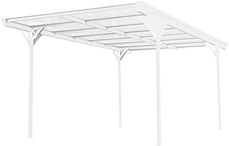 WESTMANN Carport Helsinki 15m2 503x305x232 cm Weiß Aluminium Garage