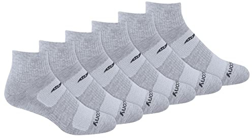 Saucony löparstrumpor för män (paket med 12), Grå (6 par), 42-46 EU