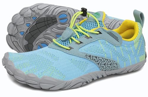 SAGUARO Unisex barfotaskor, trailskor, snabbtorkande vattensportskor, storlek 36–47, Arktisblått, 36 EU