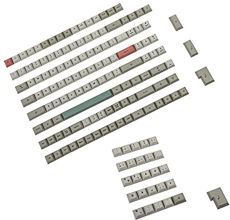 YMDK 61 87 104 96 84 DSA Profile 9009 Dye Sub ANSI ISO AZERTY QWERTZ Spanien UK Französisch Deutsch Italienisch Keyset PBT Keycap für MX Keyboard (Deutsches ISO Set)