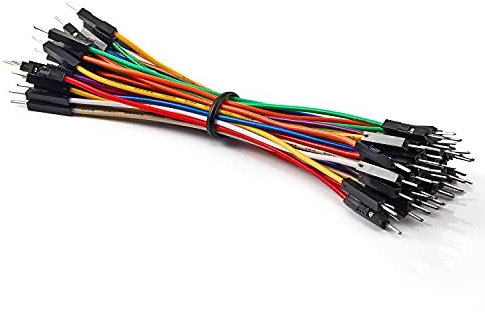 Chanzon 40pcs 10cm Male to Male Header Jumper Wire Dupont Cable Line Connector 40 pin Solderless Multicolored for Arduino Raspberry pi Electronic Breadboard Protoboard PCB Board