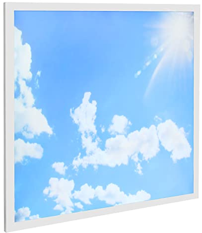 Long Life Lamp Company 40w Blue Sky LED Ceiling Panel 600 x 600 Sun Cloud Scene Recessed Office Light with Transformer SKY02