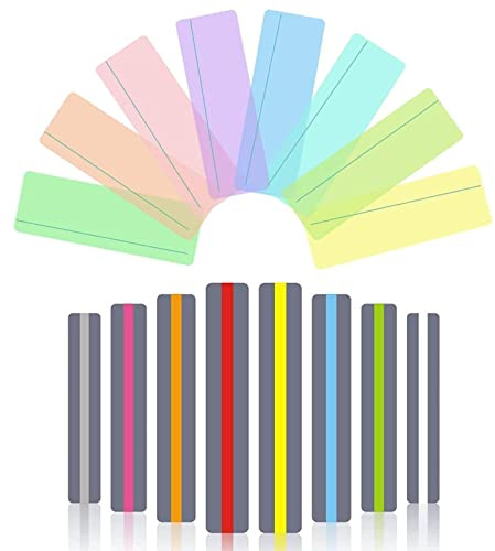 Dyslexia Aids,16 Pcs Dyslexia Overlays,Guided Reading Strips Highlight Strips Colored Overlay Highlight Bookmarks,Visual Stress Dyslexia Reading Aids,Dyslexic Students Kids to Help Read