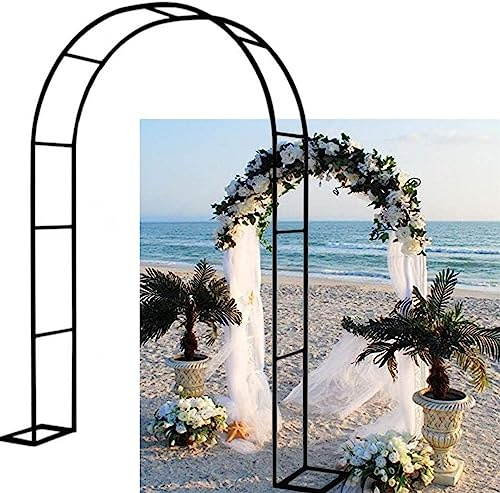 Arcos De Rosas para Bodas, Arco De Metal para Exteriores, Arco De Jardín Blanco/Negro con Base, Pérgola De Metal para Jardines, Villas, Patios, Ancho Lateral: 40cm,300x220x40CM