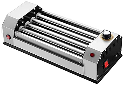 HJJP Hot Dog Roller Machine, Hot Dog Sausage Grill with Stainless Steel Heat Rollers for Kitchen Breakfast