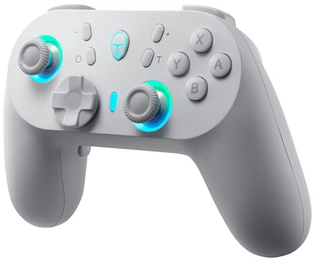 Thunderobot G45 Pro Wireless PC Controller for Windows PC,Switch,IOS&Android,Wireless Game Controller with Hall Effect Joysticks&Triggers/Gyroscope,RGB Lights