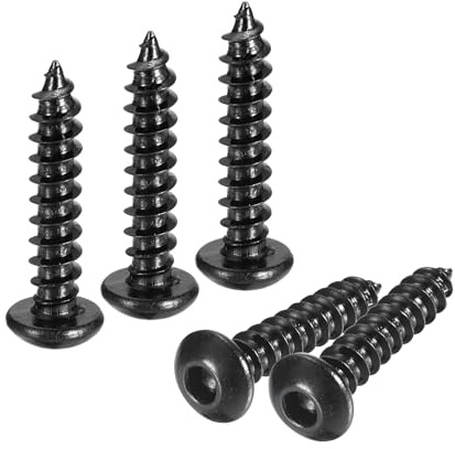 sourcing map Innensechskant-Blechschrauben, M4 x 20 mm, Karbonstahl, Holzschrauben, 50 Stück