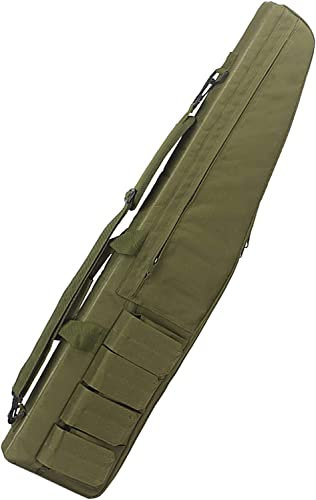 ANSNOW Taktische Waffentasche Für Gewehre, Weich Gepolsterter Gewehrkoffer, Schrotflintentasche, Multifunktionaler Airsoft-Gewehrrucksack Für Die Jagd Und Das Angeln/Armeegrün/120 Cm/47,2 Zoll