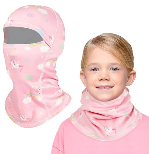 TAGVO Kinder Sturmhaube Winter, Warm Balaclava Winddicht Gesichtsmaske Skimaske mit Fleece, Atmungsaktive Radfahren Sturmhaube Motorradmaske Wintermütze für Jungen Mädchen 4–10 Motorrad Fahrrad Laufen