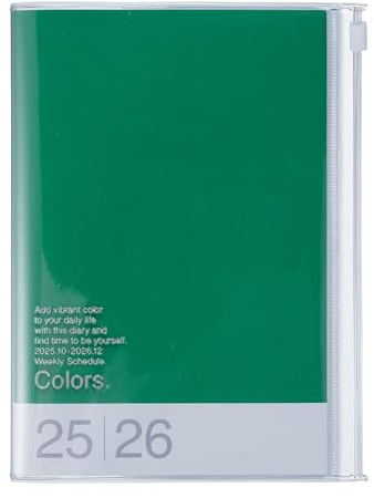 MARK'S 2025/26 Taschenkalender, B6 Colors, Green: Von Oktober 2025 bis Dezember 2026
