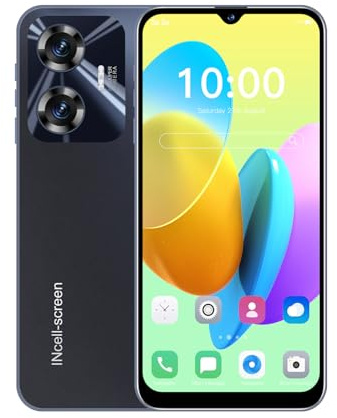 PrzTIk 4G Handy, Android 12.0, 3GB+32GB/256GB, 4500mAh, 6.3'' HD+ Display, 4G Dual SIM Dual Kamera, Gesicht entsperrt, GPS, Globale Version (C55-Black)