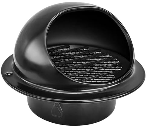 LIGUOYI Copertura di Ventilazione Rotonda, Parete in Acciaio Inox Griglia Ventilazione Diametro 100 120 160 200mm Presa di Ventilazione A Parete, Griglia di Ventilazione A Sfera con Rete(190mm)