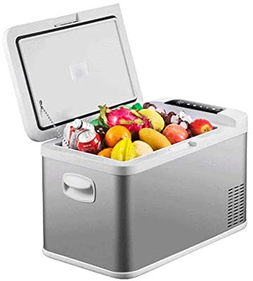IUBGFTO Mini réfrigérateur de Voiture 18 litres, Petit réfrigérateur de Voiture, congélateur Compact, compresseur de congélation-20 °C, AC/DC, Panneau LCD numérique, muet