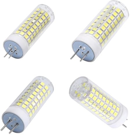 RZL Lighting, Pack of 10, Led Ceramic Corn Light G4/G8/GY6.35 AC220V Dimming 64leds 7W/78leds 9W/102leds 10W 2835SMD Home Lamps Light Source(GY6.35 Warm White,9W)
