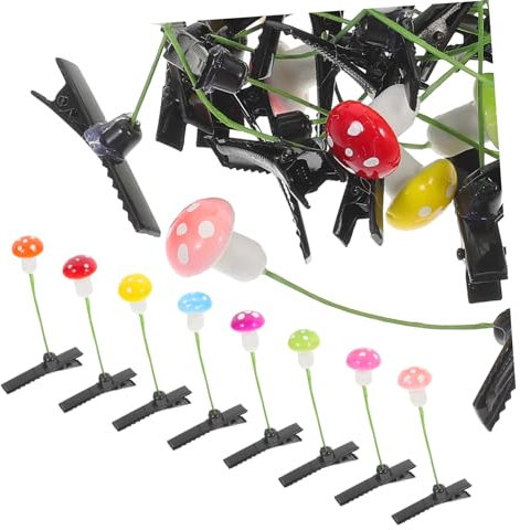CALLARON 30pièces Lot De Pinces à Cheveux Champignons Pour Accessoires De Coiffure Forme De Pousses Barrettes Amusantes Pour Filles
