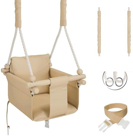 MAMOI® Altalena per bambini in legno, per telaio della porta, a partire da 1 anno, per cameretta dei bambini