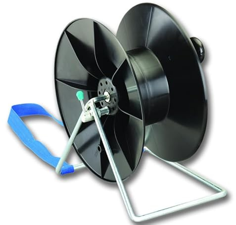 Electra Breitbandhaspel mit Bremse, schwarz - Haspel für Weidezaun, Kabel, Band und Litze