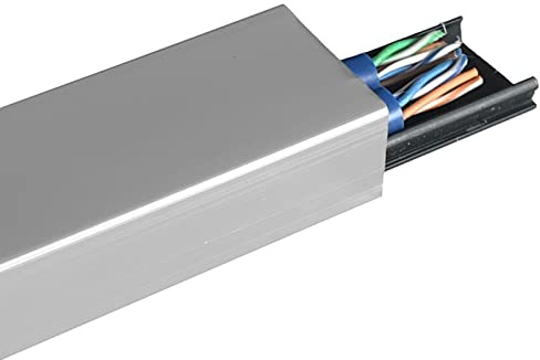 Cord Hider, Cord Hider Floor Strip,Metal Cable Cover for Indoor Outdoor Wall Tv Speaker Wires Power Cords(Silver,Width 20mm)