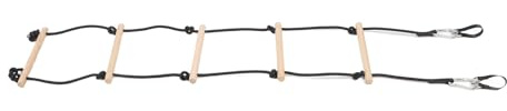 Generic Scala di Corda Altalena per Bambini con Trattamento Impermeabile, Scala di Corda in Legno di Ampia Applicazione per Case Sugli Alberi, Sugli Alberi, Giochi di Arrampicata per Bambini,