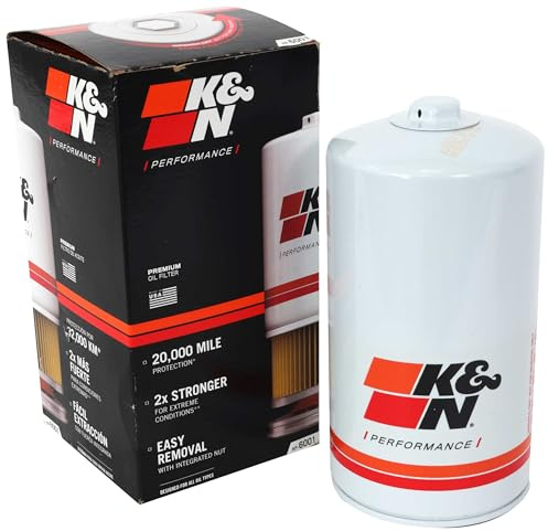 K&N Premium Oil Filter: 20,000 Mile Engine Protection with Wrench Off Nut: Compatible with Select 1994-2003 FORD (See Product Description For Select Models), HP-6001