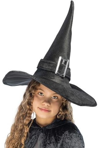 Boland - Hexenhut Kendra für Kinder, 54 cm | Hut für Kostüm Hexe, Karneval, Mottoparty und Halloween, Märchen, Zauberer