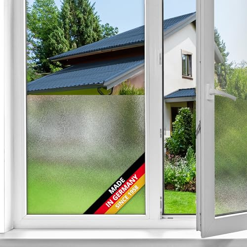 d-c-fix Premium Fensterfolie Milky 67,5 cm x 1,5 m statisch haftend | Statische Sichtschutzfolie mit modernem Muster für Glasflächen – selbsthaftend, blickdicht, dekorativ