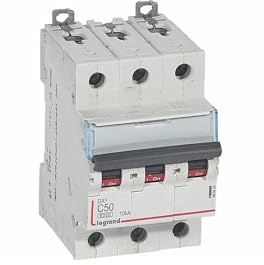 407834 Disjoncteur Triphasé 50a - 3p Courbe C - 6/10ka - à Vis - Legrand Dx3