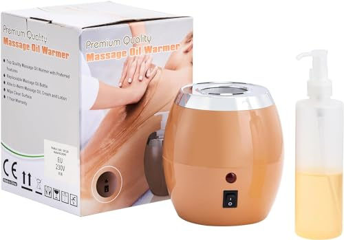 Master Massage 8oz Single Bottle Oil Warmer & Heater, Brown